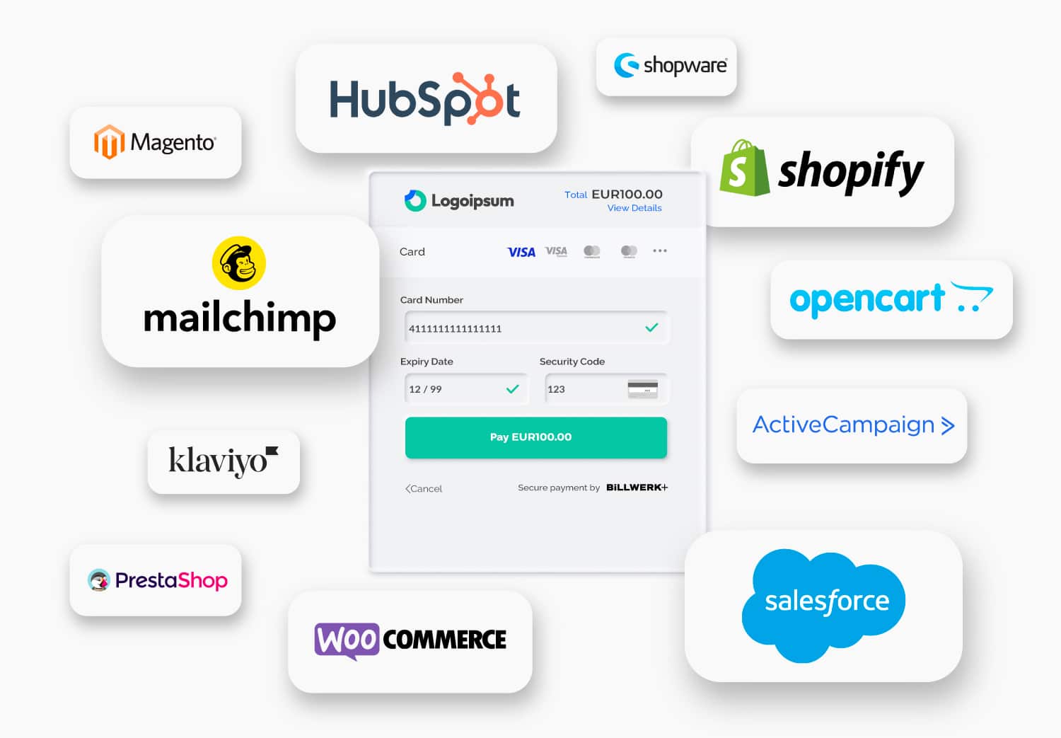 Integrations available from the payment gateaway to make a seamless transaction into your tech stack