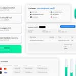 Dashboard actions available inside of the billwerk+ admin