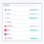 Billwerk+ Optimize and Pay screenshots of card acquirers