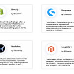 eCommerce Plugin selection for Shopify, Magento, ideal shop and Shopware.