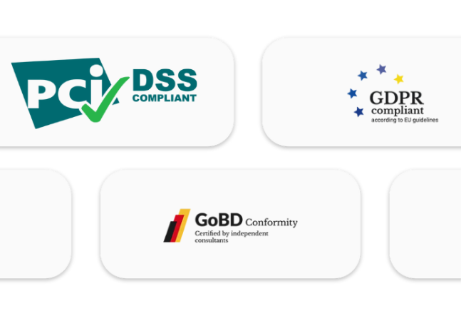 Subscription software compliance (GDPR, GoBD, PCI DSS)